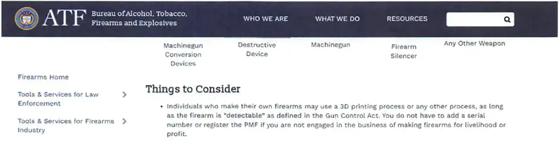 ATF no need for serial number on PMF